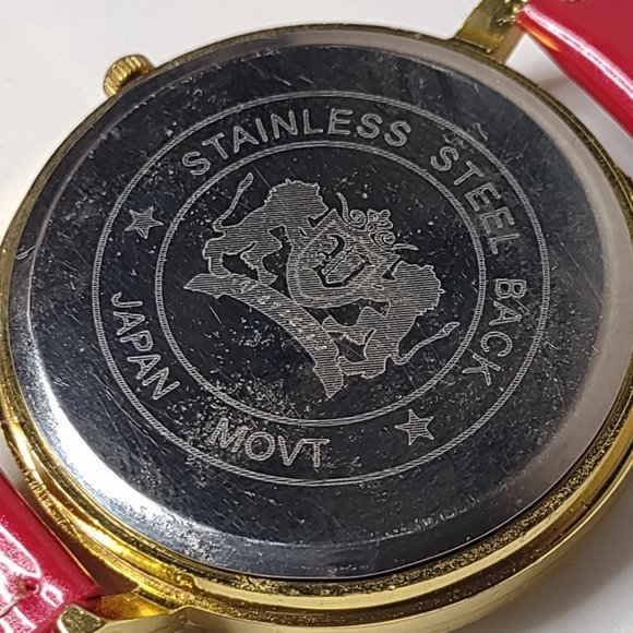 Cat And Crown Analog Watch With Red Band - Picture 10 of 16